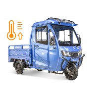 Электротрицикл Rutrike КАРГО Кабина обогрев 1500 60V1000W Темно-синий